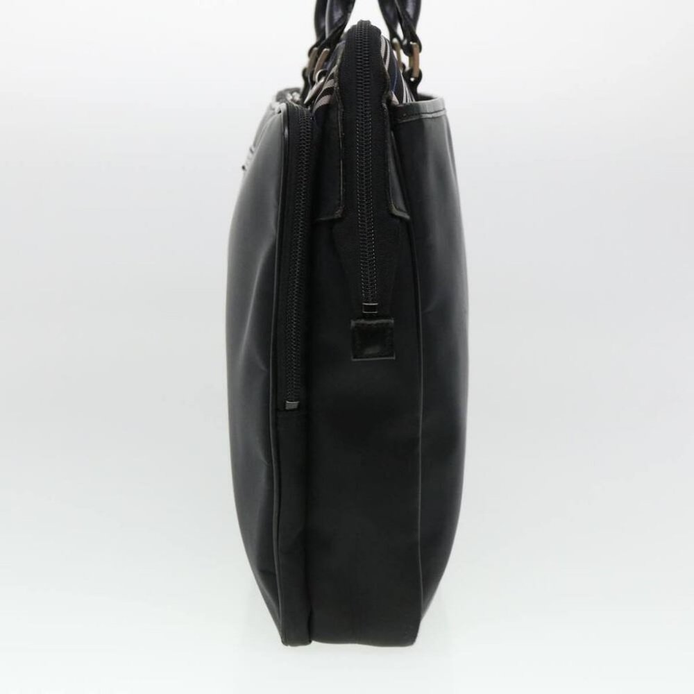 BURBERRY Nova Check Black label Business Bag Nylon Black Blue - Picture 3 of 11